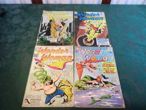 4-1962/1964 Vintage DC Wonder Woman Comic Books-#130/#132/#136/#144