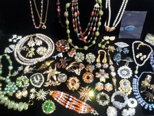 HIGH END VINTAGE JEWELRY 70 PC LOT ~ ART WEISS FLORENZA KTF VENDOME KJL JULIANA