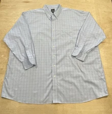 JoS. A. Bank Men's Travelers Coll. Blue Regular Fit Dress Shirt Size 20-35