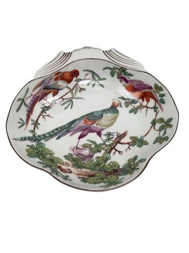 Plat Décoratif Mottahedeh Williamsburg – Feuille D'oiseau – Portugal – Multicolore