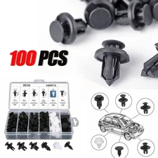 For Ford 100Pcs Bumper Hood Clips Retainer Rivet Fastener Fender Push Pin USA-