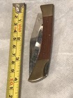 Vintage Switchback 7” Stainless Steel Knife W/ Wood And Brass Handle — photo 4