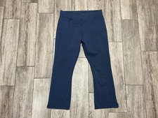 American Giant Sweatpants Womens 14 Blue Straight Leg Pull On Made In USA Lounge