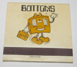 Vintage National Central Bank The 24 Hour Bank Buttons Matchbook Unstruck Full