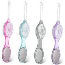 4 Pcs Foot Scrubber 4 in 1 Feet Brush for Use in Shower with Pumice Stone,