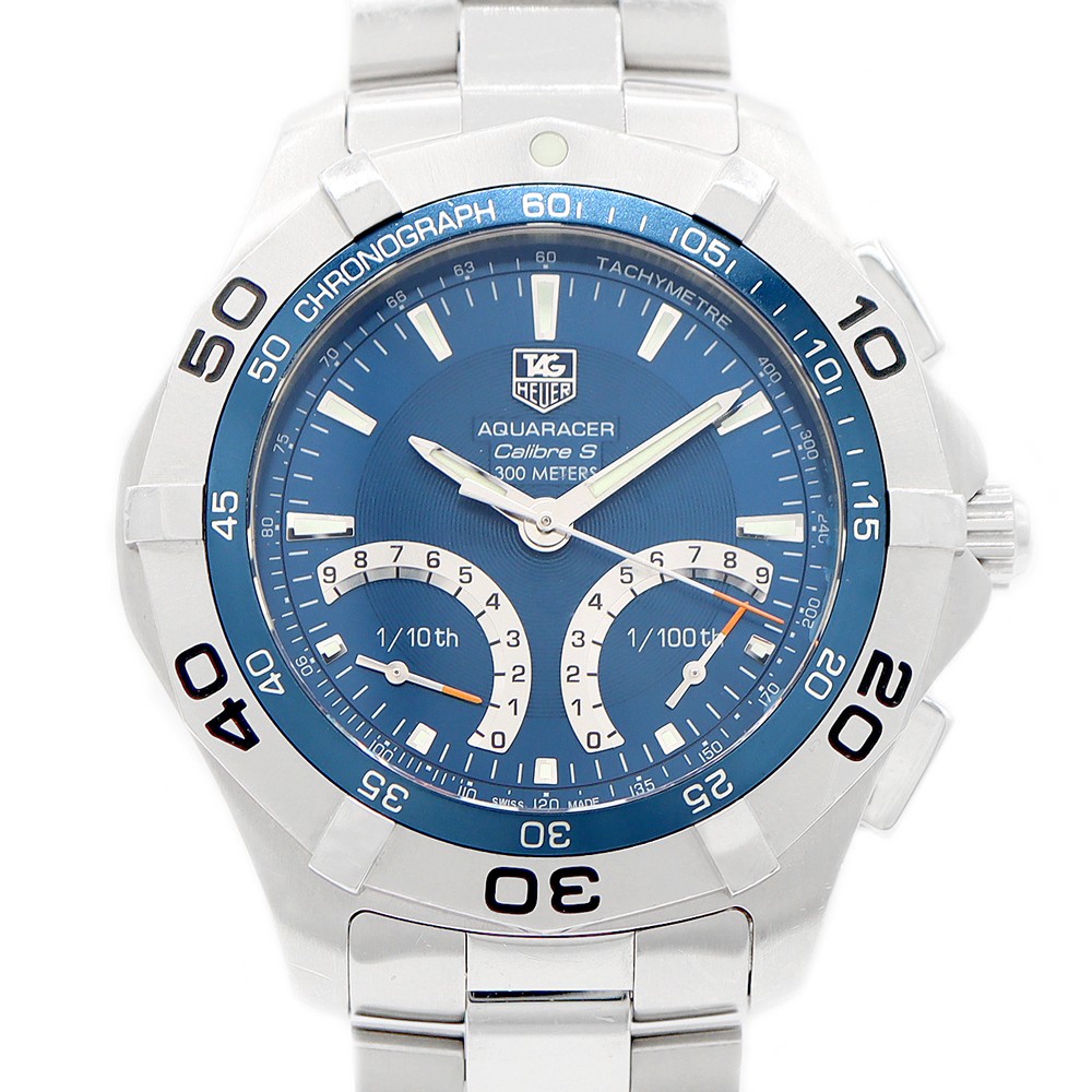 TAG Heuer Aquaracer Calibre S Chronograph CAF7010 BA0815 SS M with New Battery-image