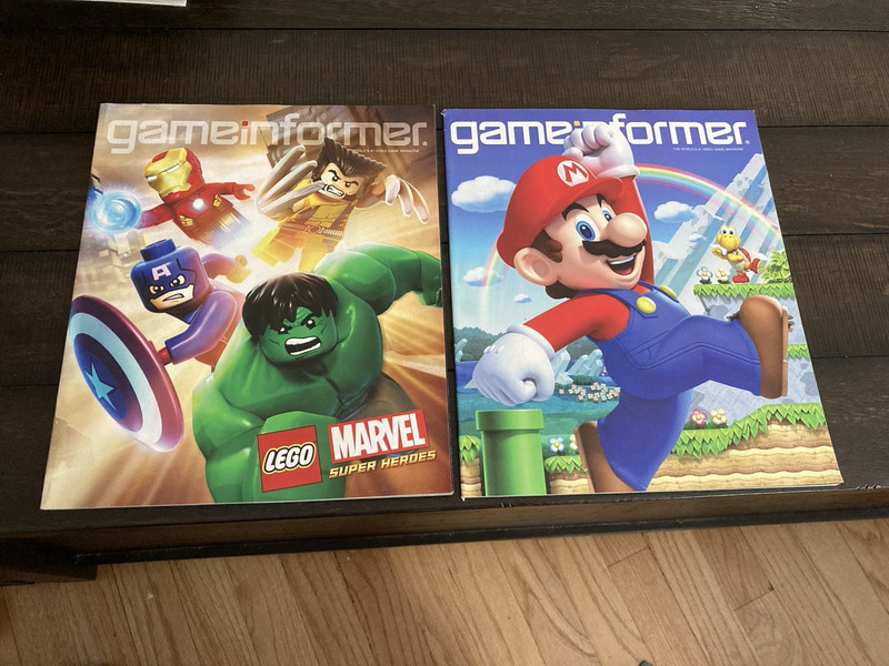 Lot of 2 Game Informer Magazines Super Mario Lego Marvel issues #234 #238