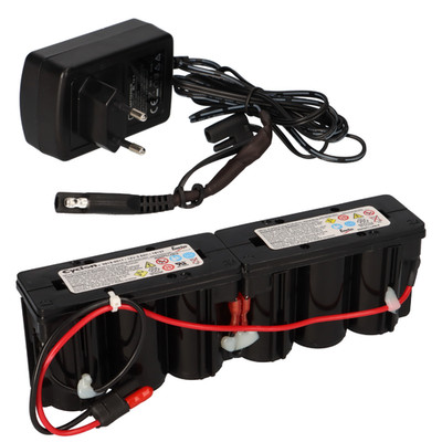 Hawker Cyclon 0819-0017 Monoblock 12V 2,5Ah Bleiakku mit Stecker + Ladegerät für