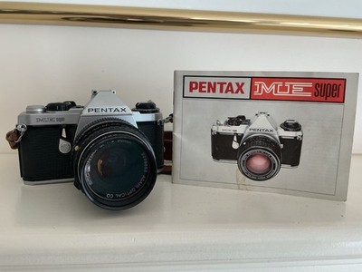 Vintage Pentax ME Super 35mm SLR Film Camera with 50mm Lens, 2x Tele-Converter