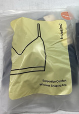 TrueKind Supportive Comfort Shapermint Bra Large Black