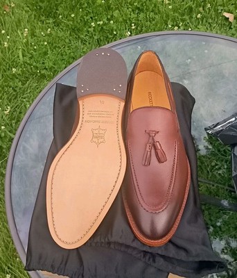 New Beckett Simonon 8.5US 'Bernard' Bordeaux Tassel Loafers $239