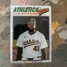 2025 Topps Heritage Luis Severino Silver Sparkle #442 Oakland Athletics A’s