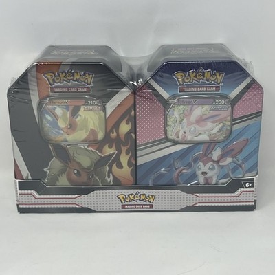Pokemon TCG V Heroes Tin 2-Pack Flareon V & Sylveon V SEALED