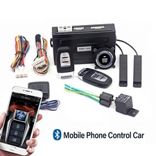 Universal Car Alarm System & Keyless Entry Push Start Remote Mobile App Control