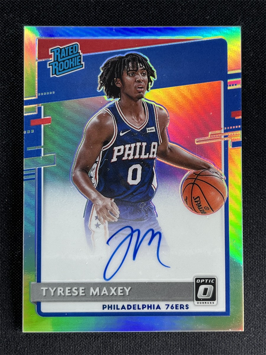 2020-21 Panini Donruss Optic Tyrese Maxey #171 Holo Silver Rated Rookie RC Auto