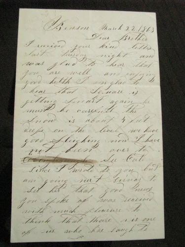 CIVIL WAR SOLDIER LETTER DIED AT ANDERSONVILLE PRISON GEORGIA  2D NY ARTILLERY