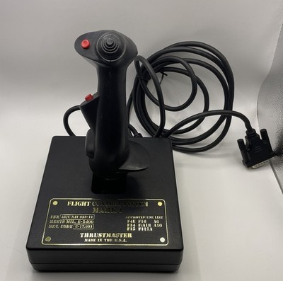 Vintage Thrustmaster Mark II FCS Flight Control System Joystick Untested