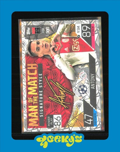 2022-23 Match Attax Man of the Match Signature Style Antony #437 $2MIN