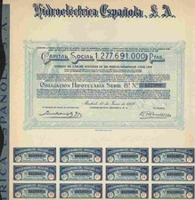 Hidroeléctrica Española Hidrola Iberica IBERDUERO 1956 Bilbao Madryt Odnowiony