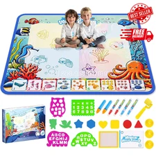 Doodle Mat Kids Painting Mat, Toddlers Drawing Writing Toys,Reusable Coloring