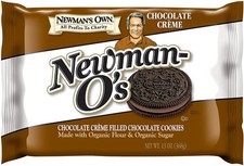 Newman's Own, Chocolate Crème Filled Chocolate Cookies, 13 Ounce