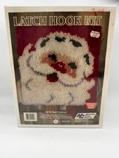Vtg NOS - Natl Yarn Crafts- Latch Hook Kit-12”x12" Mister Christmas Pillow