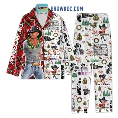 Tim MCGraw Just To See You Smile Merry Christmas Pajamas Set
