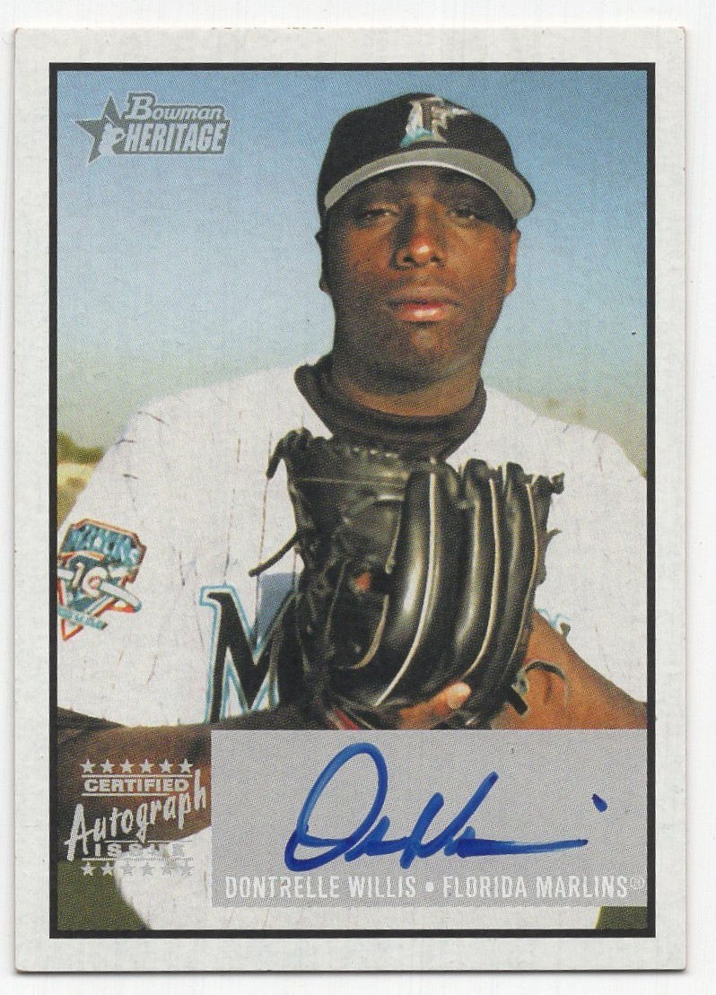 2003 Bowman Heritage Signs of Greatness #SG-DW Dontrelle Willis On-Card Auto