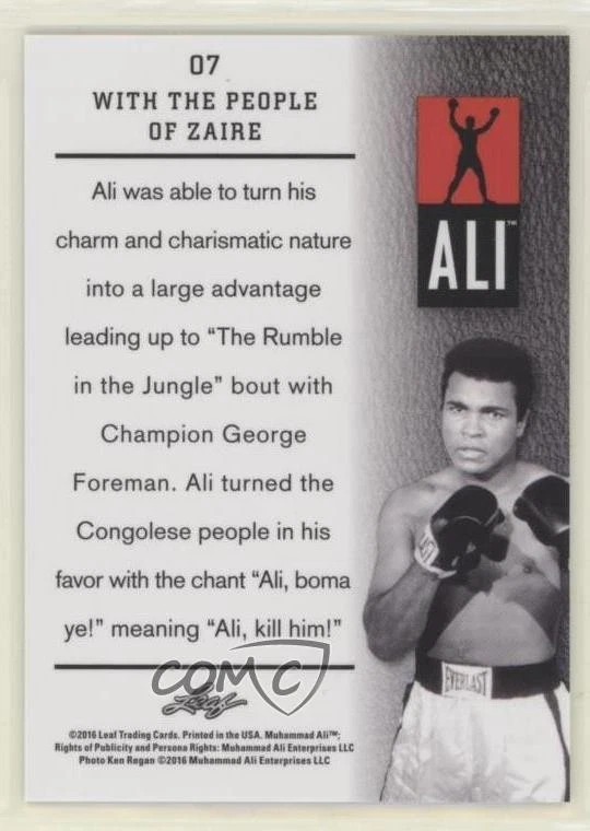 2016 Leaf Muhammad Ali Immortal Collection Metal Muhammad Ali #07 - Image 2 of 2