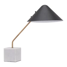 Zuo Modern Pike Table Lamp, Black/White - 56080