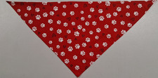 Dog Bandana, Paw Prints, Hearts, Valentine's Day, S, M, L