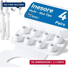 4 Pairs Replacement Ear Tips for AirPods Pro 2nd/1st Generation with Portable St