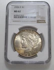 1926-S $1 PEACE SILVER DOLLAR NGC MS62