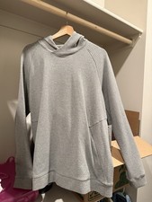 Men s Lululemon Light Grey Heathered Textured Double Knit Hoodie Size L