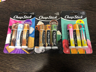 Chapstick Variety Pack, Coffee + Summer + S'mores Collections, 9 sticks total