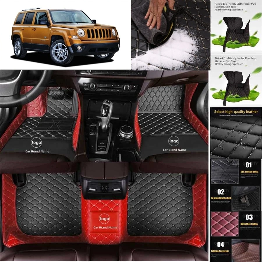 For Jeep Patriot Car Floor Mats Custom Waterproof Auto Liners Carpets  - Imagem 3 de 4