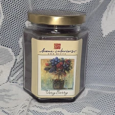 Vintage Home Interiors And Gifts  Very Berry  Jar Candle 7.5 Oz