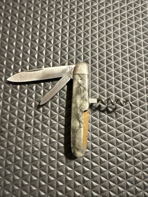 Antique BRUCKMANN SOLINGEN Bartender s Knife ''Cracked Ice'' Handles - Excellent