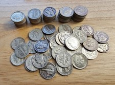90% silver coins Pre-1965 dimes Mercury & Roosevelt 0.715 oz Silver per $1 face 72.73 per troy oz