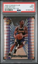 1996 STADIUM CLUB MEMBERS ONLY 55 #52 KOBE BRYANT ROOKIE RC PSA 9