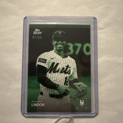 2025 Topps Black And White Francisco Lindor Green /99 # 113 New York Mets 