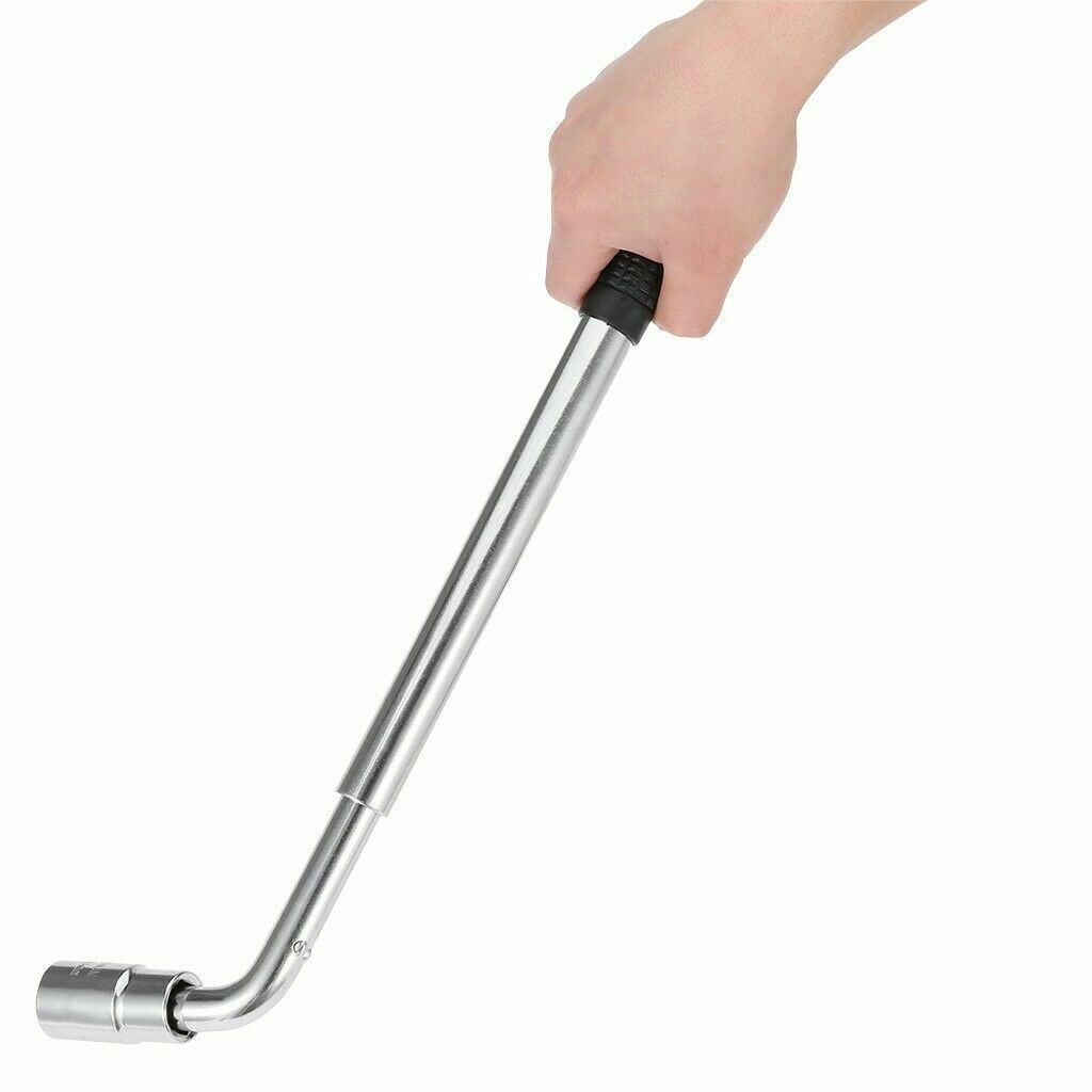 SPARKWHIZ Telescoping Extendable Lug Wrench – 4-Way Standard Socket Set (17/19/21/23mm) For Car Tire Changes, Stainless Steel