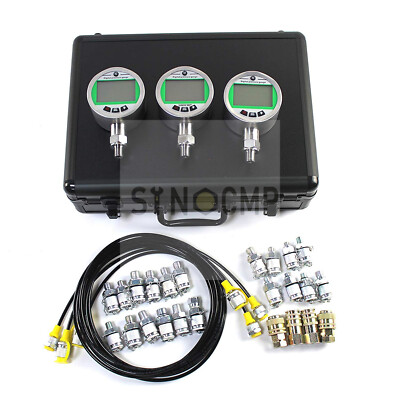 Kit Tester Idraulico Digitale SINOCMP 16/70Mpa Con Custodia, Per Escavatori CAT, Komatsu, Case