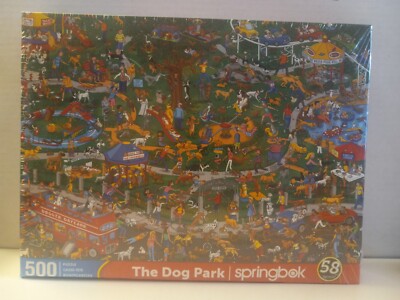 Springbok's 500 Piece Jigsaw Puzzle The Dog Park - Made in USA