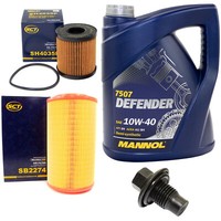 MotoröL Filter Set 10W40 5 Liter + ÖLablassschraube FüR Citroen Jumper Peugeot