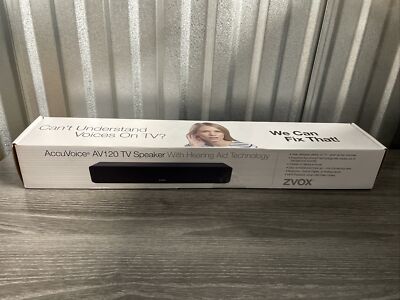 ZVOX AccuVoice AV120 TV Speaker Sound Bar with Hearing Aid Technology Bronze NIB