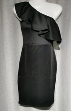 Black Off The Shoulder Dress Size 6 NastyGal Brand New With Tags Party Dress