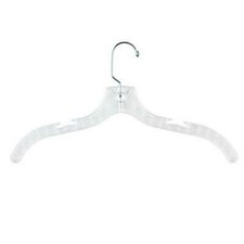 Crystal Plastic Cut Dress Hanger with Metal Hook 7-Pack 