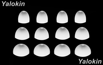 12pcs (W-RND) S/M/L Round Replacement Eartips for Klipsch T5M T5 Sport Neckband