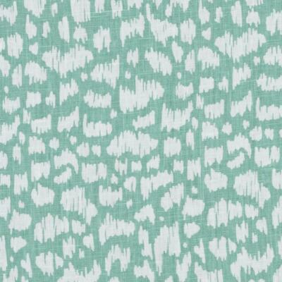 LULU DK Versatile Linen Print Animal Skin Upholstery Fabric- Anka / Aqua 2.60 yd